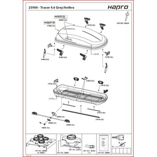 Hapro Roofbox parts Traxer handling costs