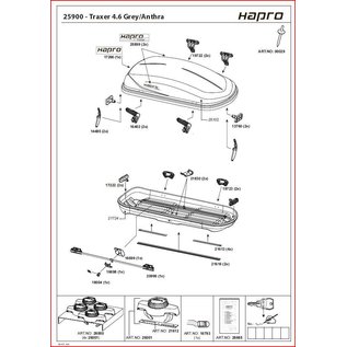 Hapro Roofbox parts Traxer handling costs