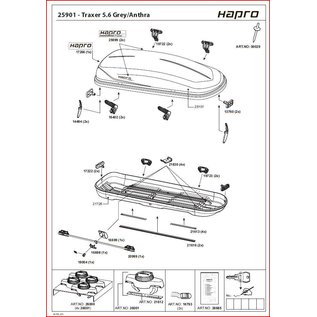 Hapro Roofbox parts Traxer handling costs
