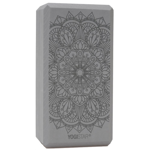 YOGISTAR Yoga Blok Basic Lotus Mandala Grijs (22cm.x11cm.x7,4cm.) - Copy - Copy