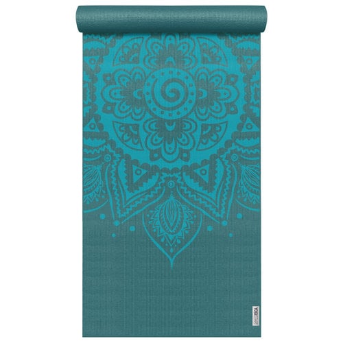 YOGISTAR Yoga Mat  Spiral Mandala Petrol