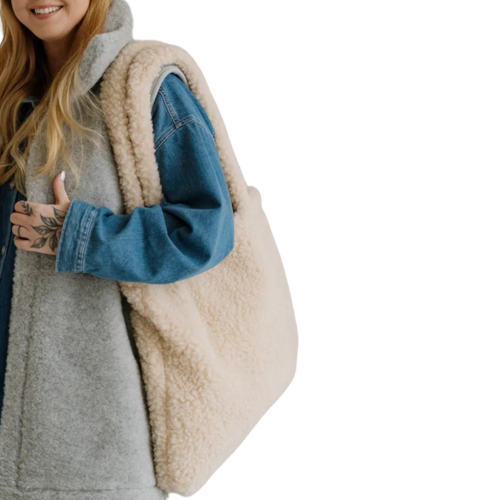 Flokati Yogatas merino wol  beige