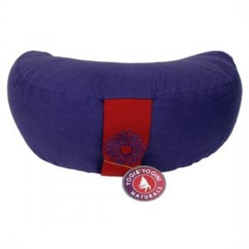 Yogi & Yogini Meditatiekussen halve maan Blauw
