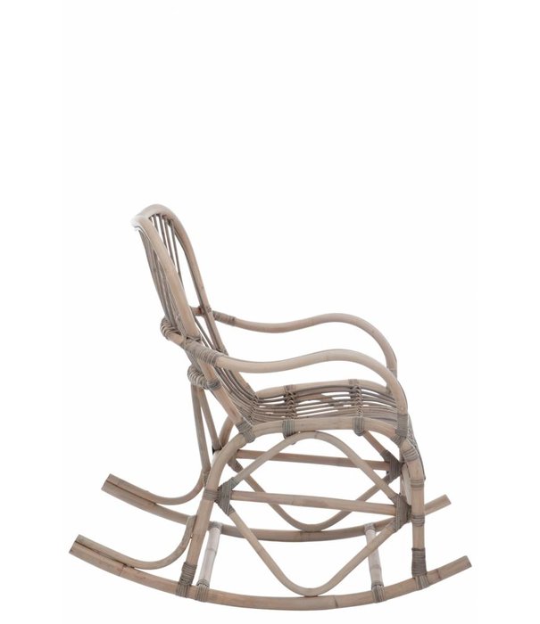 Duverger® Nostalgic - Chaise à bascule - rotin - gris - 66x110x93cm