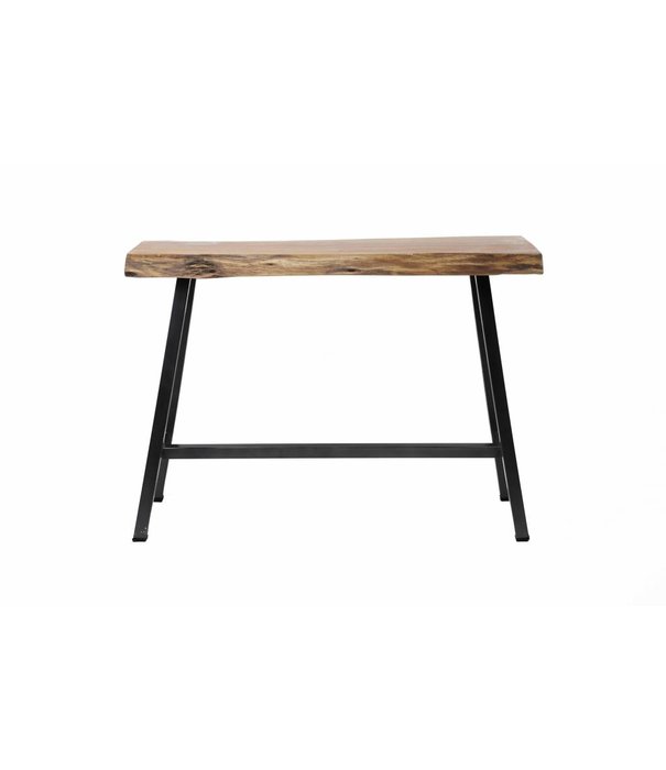 Duverger® Nature - Table de bar - Acacia massif - naturel - structure métallique - finition poudrée noire