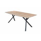 Cosy - Eettafel 160 - eikenfineer - antiek wash - 160x90x76cm