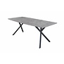 Cosy - Table à manger 160 - ovale - aspect béton - gris - 160x90x76cm