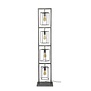 Cube - Vloerlamp toren - 4 stalen frames - vierkant - oud zilver - met 4 LED lichtbronnen