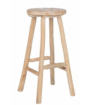 Nature - Tabouret de bar - rond - chêne - naturel