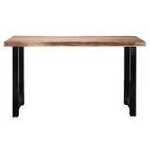 Tree - Table de bar - acacia massif - L 150cm - plateau épaisseur 6cm - structure métal - finition poudrée noire