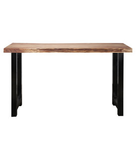 Tree - Table de bar - acacia massif - L 150cm - plateau épaisseur 6cm - structure métal - finition poudrée noire