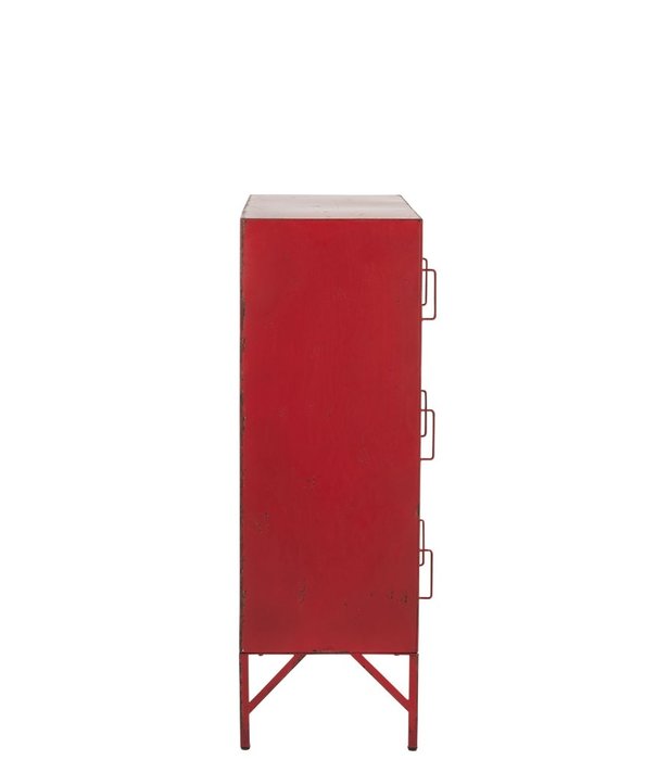 Duverger® Industry locker - Opbergkast - rood - metaal - 9 deurtjes