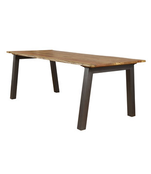 Tree - Table de repas - plateau en tronc d'arbre - acacia massif - L 180cm - Epaisseur 2