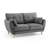 Pure Scandinavian - Sunny Day - Sofa - 2-zitsbank - grijze stof - houten pootjes