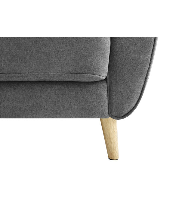Duverger® Pure Scandinavian - Sunny Day - Sofa - 3-zitsbank - grijze stof - houten pootjes