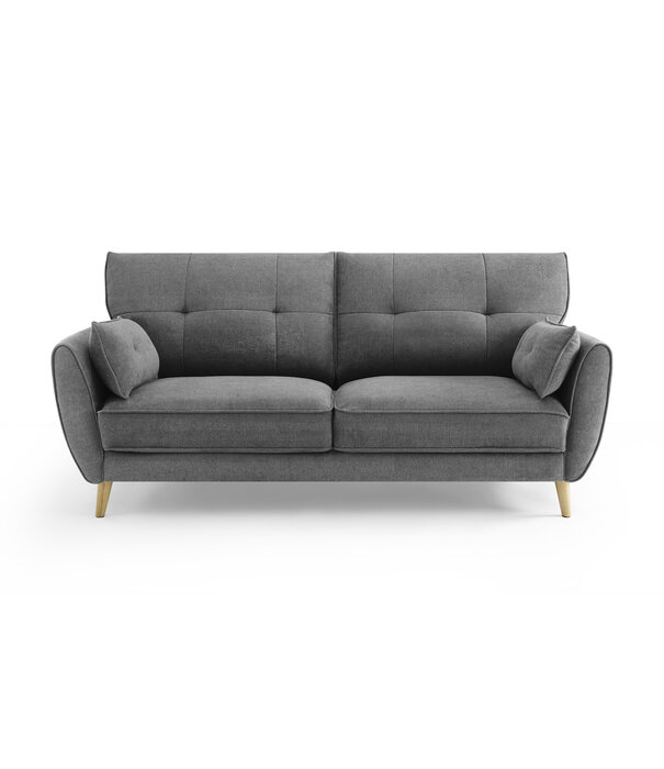 Duverger® Pure Scandinavian - Sunny Day - Sofa - 3-zitsbank - grijze stof - houten pootjes