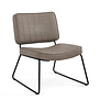 Knock-down - Fauteuil - kunstleder - taupe - gestreept - Scandinavisch design