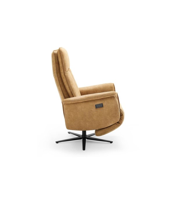 Duverger® Dreamline Saturn - Fauteuil de relaxation - caramel - micro-cuir - réglable électriquement - avec batterie