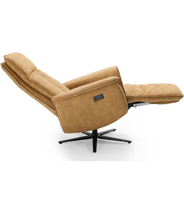 Duverger® Dreamline Saturn - Relaxfauteuil - caramel - microleder - elektrisch verstelbaar - met batterij