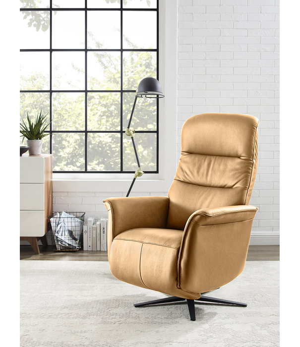 Duverger® Dreamline Saturn - Relaxfauteuil - caramel - microleder - elektrisch verstelbaar - met batterij