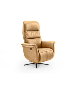 Dreamline Saturn - Fauteuil de relaxation - caramel - micro-cuir - réglable électriquement - avec batterie