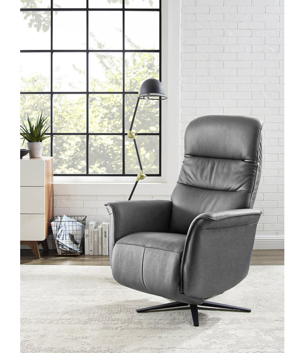 Duverger® Dreamline Saturn - Fauteuil de relaxation - anthracite - micro-cuir - réglable électriquement - avec batterie