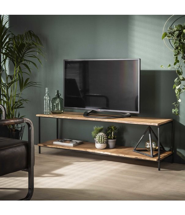 Duverger® Metal Frame - Meuble TV - acacia massif - naturel
