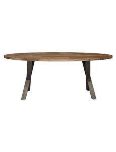 Duverger® Oval - Eettafel - 200cm - massief Saja notenhout - naturel - ovaal