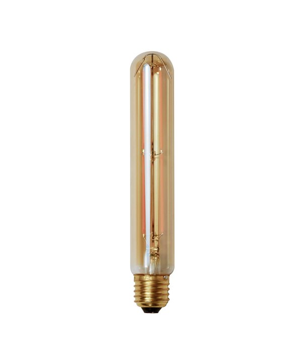 Duverger® Lichtbron LED filament buis 18,5 cm - E27 4W 2100K 280lm dimbaar / Amberkleurig glas