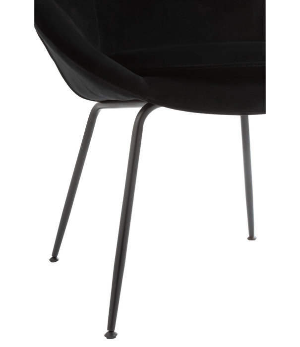 Duverger® Rund schwarz - Sessel - Textil - rund - Metallbeine