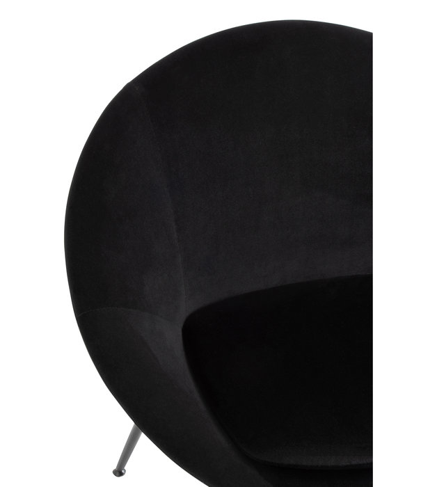 Duverger® Rund schwarz - Sessel - Textil - rund - Metallbeine