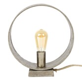 Metal Circle - Tafellamp - 1L - antiek nikkel - metalen ring -  met 1 LED lichtbron