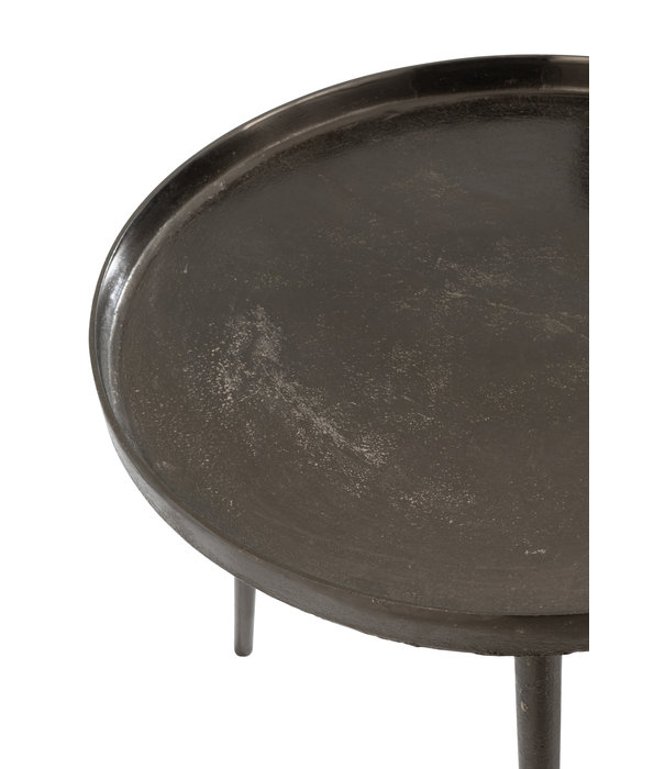 Duverger® Queen - Tables d'appoint - set de 3 - plateau - métal - gris foncé