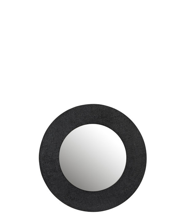 Duverger® Mirror Mirror - Miroir - texture jute - noir - anneau alu - petit