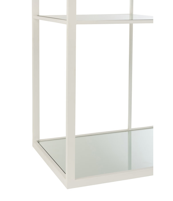Duverger® Criss-cross - Regal - 5 Glasböden - Metallrahmen - weiß