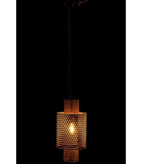 Duverger® Gold one small - Hanglamp - goud - metaal - ruitmotief - vintage