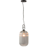 Tall hanging one - Hanglamp - gefumeerd glas