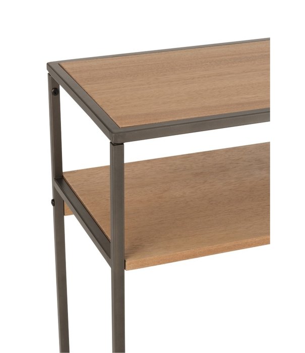 Duverger® Just Scandinavian - Table d'appoint - MDF - placage chêne - 1 tiroir - structure métallique