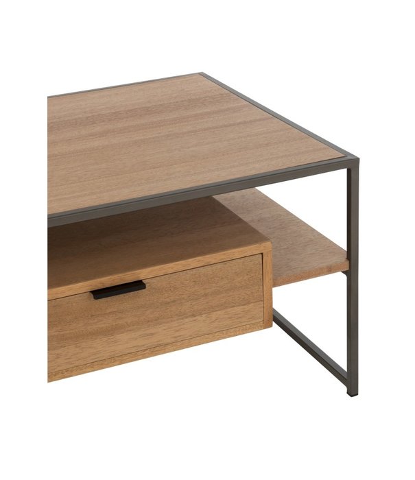 Duverger® Just Scandinavian - TV-Schrank - MDF - Eichenfurnier - 1 Schublade - Metallrahmen