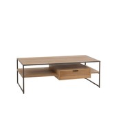 Just Scandinavian - TV-Schrank - MDF - Eichenfurnier - 1 Schublade - Metallrahmen