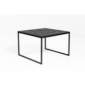 Herringbone - Table d'appoint - noir - parquet à chevrons - structure métallique
