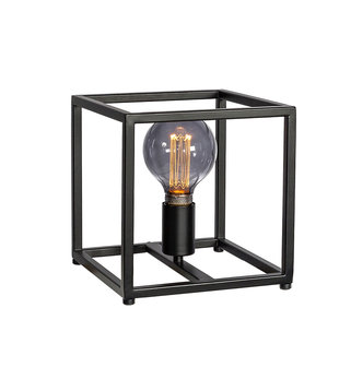 Cage - Tischleuchte - klein - 22cm - Stahlrahmen - schwarz – 1-Lichtpunkt