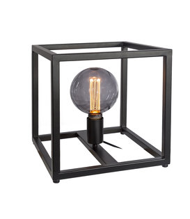Cage - Lampe à poser - grande - 28cm - structure en acier - noir - 1 lumière