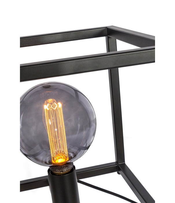 Duverger® Cage - Lampe à poser - grande - 28cm - structure en acier - noir - 1 lumière