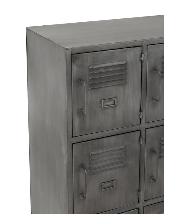 Duverger® Locker - Armoire de rangement - métal - argent - 9 portes