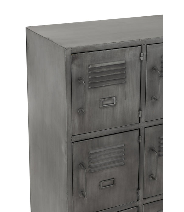 Duverger® Locker - Aufbewahrungsschrank - Metall - Silber - 9 Türen