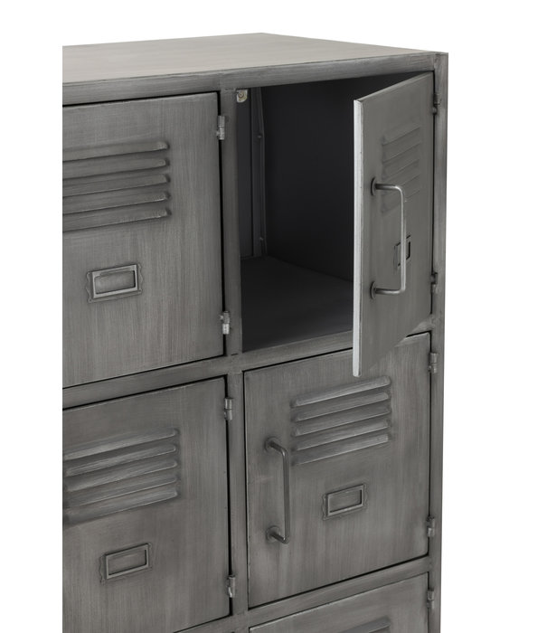 Duverger® Locker - Armoire de rangement - métal - argent - 9 portes