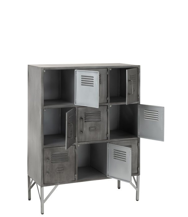 Duverger® Locker - Armoire de rangement - métal - argent - 9 portes