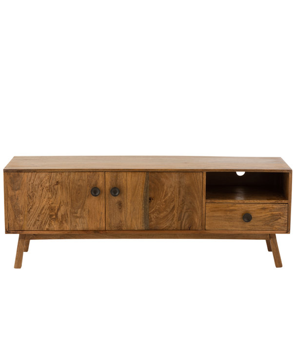 Duverger® Scandinavian mango - TV-meubel - massief mango hout - 2 deuren - 1 lade - 1 nis