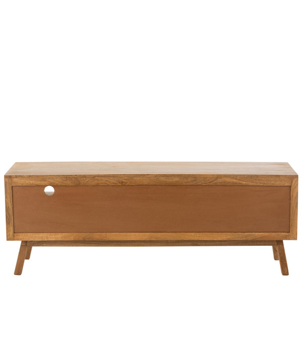 Duverger® Scandinavian Mango - TV-Schrank - Mango-Massivholz - 2 Türen - 1 Schublade - 1 Nische